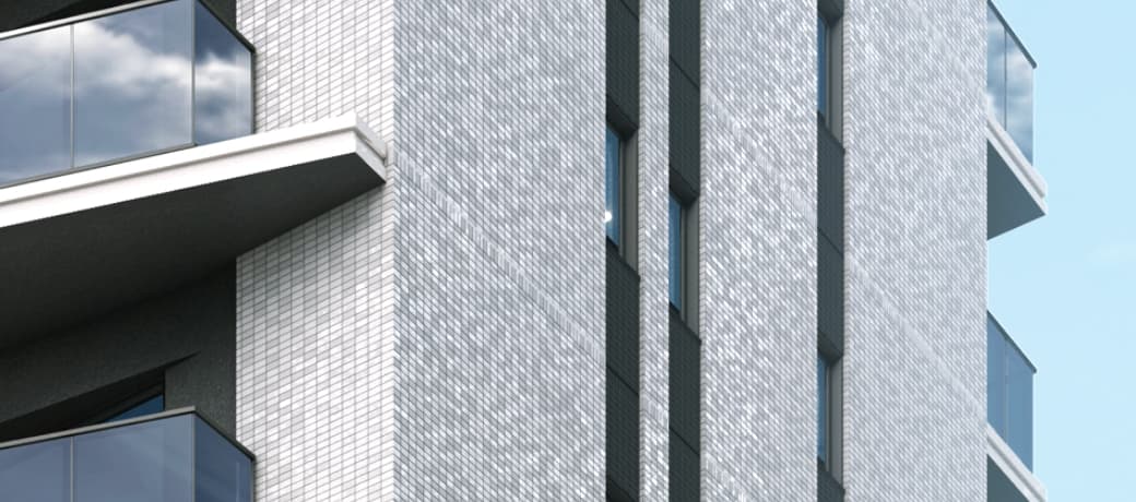 見る角度で輝きに変化のある外壁