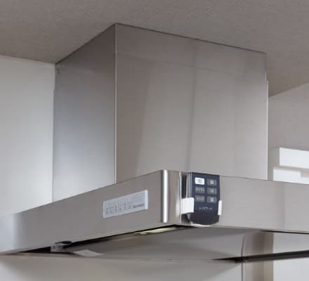 高級感のあるステンレス製レンジフード