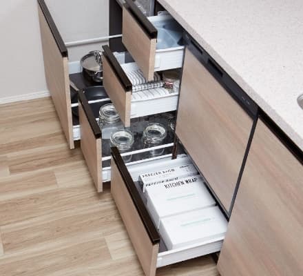 ブルモーション機能付スライドキャビネット